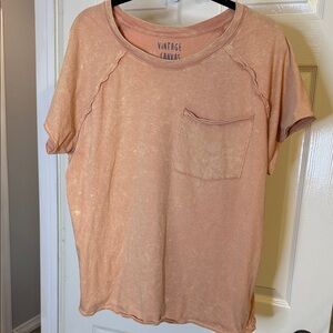 Vintage Canvas Women's Washed Peach Pocket Tee